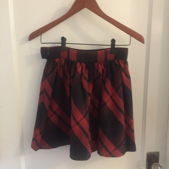 Joie Red Plaid Mini Skirt - Picture 3 of 4